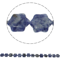 Natural Blue Spot Stone Beads Flower Approx 1.5mm Approx Sold Per Approx 15.7 Inch Strand