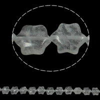 Natürliche klare Quarz Perlen, Klarer Quarz, Blume, 13x15x5mm, Bohrung:ca. 1.5mm, ca. 28PCs/Strang, verkauft per ca. 15.7 ZollInch Strang