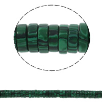 Malakit Bead, Heishi, syntetisk, 15x5mm, Hole:Ca. 1.5mm, Ca. 77pc'er/Strand, Solgt Per Ca. 15.7 inch Strand