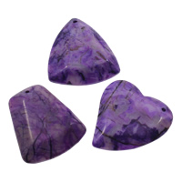 agata pazzo pendente, naturale, viola, 30x43x7mm-34x60x8mm, Foro:Appross. 1mm, 10PC/borsa, Venduto da borsa