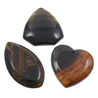 agate mixte Pendentif, naturel, mélangé, 28x49x7mm-42x47x7mm, Trou:Environ 1mm, 10PC/sac, Vendu par sac