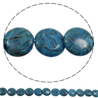 Abalorios de Sodalita, Redondo aplanado, natural, azul, 16x4mm, agujero:aproximado 1mm, longitud aproximado 15 Inch, 5Strandsfilamento/Bolsa, aproximado 26PCs/Sarta, Vendido por Bolsa