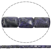 Natuurlijke crazy agaat kralen, Rechthoek, purper, 20x13x5mm, Gat:Ca 1mm, Lengte Ca 15 inch, 5strengen/Bag, Ca 22pC's/Strand, Verkocht door Bag