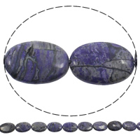 Grânulos de calçamento e louco, Ágata louca, Oval achatado, naturais, roxo, 18x25x5mm, Buraco:Aprox 1mm, comprimento Aprox 15 inchaltura, 5vertentespraia/Bag, Aprox 18PCs/Strand, vendido por Bag