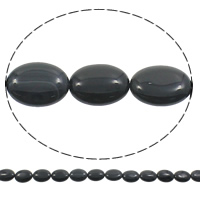 Přírodní černý Achát Korálky, Černá Achát, Flat Oval, 15x20x7mm, Otvor:Cca 1mm, Délka Cca 15 inch, 5přediva/Bag, Cca 20PC/Strand, Prodáno By Bag