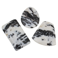 Mexikansk Jasper Hänge, naturlig, 30x40x7mm-40x58x10mm, Hål:Ca 1mm, 10PC/Bag, Säljs av Bag