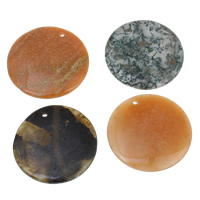 Gemstone Hängen Smycken, Ädelsten, naturlig, blandad, 46x10mm, Hål:Ca 2mm, 10PC/Bag, Säljs av Bag