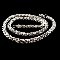 Stainless Steel Chain Ogrlica, Nehrđajući čelik, pšenice lanac & različite veličine za izbor, izvorna boja, Dužina Približno 19 inčni, 10pramenovi/Lot, Prodano By Lot