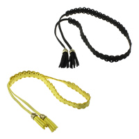 Βραχιόλια Velvet Fashion Cord, Velveteen Cord, με Πλαστική ύλη, χρώμα επίχρυσο, περισσότερα χρώματα για την επιλογή, 13x1.50mm, Μήκος Περίπου 14 inch, 20Σκέλη/Παρτίδα, Sold Με Παρτίδα