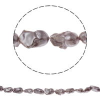 Slatkovodni Kulturan jezgrom Pearl perle, Kulturan Slatkovodni jezgrom Pearl, Keishi, ljubičasta boja, 15-18mm, Rupa:Približno 0.8mm, Prodano Per Približno 15.3 inčni Strand