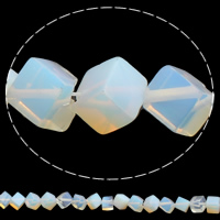 Perles opales de mer, Opaline, cube, 10x10mm, Trou:Environ 1mm, Longueur Environ 10.6 pouce, 10Strandstoron/sac, Environ 25PC/brin, Vendu par sac