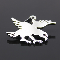 Acciaio inossidabile Animal Ciondoli, acciaio inox, Aquila, colore originale, 31x24mm, Foro:Appross. 3mm, 10PC/lotto, Venduto da lotto