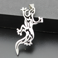 Cruach dhosmálta pendants Ainmhithe, Gecko, dath bunaidh, 22x45mm, Poll:Thart 3mm, 10ríomhairí pearsanta/Lot, Díolta De réir Lot