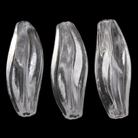 Abalorios Acrílicos Transparentes, Acrílico, Trenzado, 6x18mm, agujero:aproximado 1mm, 2bolsaspantalón/Grupo, aproximado 1250PCs/Bolsa, Vendido por Grupo