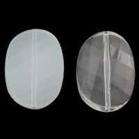 Transparent Acrylic Beads Flat Oval & faceted Approx 1mm Approx Sold By Lot