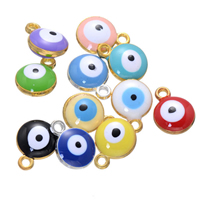 Evil Eye Pendants Zinc Alloy plated enamel nickel lead & cadmium free Approx 2mm Sold By Lot