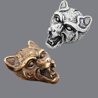 Harts Pendant, Wolf, imitation ben, fler färger för val, 33x40x17mm, Hål:Ca 1.5mm, 10PC/Lot, Säljs av Lot