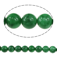 Dyed Jade Beads Round green Length Approx 15 Inch Sold By Lot