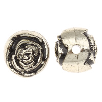 Plated Acrylic Beads Flower antique silver color plated Approx 2mm Approx Sold By Bag