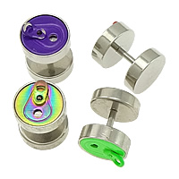 Gioielleria da Piercing orecchio in acciaio inox, Linguetta, placcato, vernice di essiccamento, nessuno, 9x12x4mm, 1mm, 20PC/lotto, Venduto da lotto