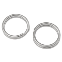 Rustfrit stål Split Ring, Stainless Steel, forskellig størrelse for valg, oprindelige farve, 3000pc'er/Bag, Solgt af Bag