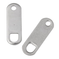 Ruostumaton teräs Extender Ketju Drop, Flat Oval, alkuperäinen väri, 4x11x0.50mm, Reikä:N. 0.5mm, 1000PC/laukku, Myymät laukku