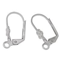 acciaio inox Leva all'indietro Fili Orecchini, colore originale, 12x20x5mm, Foro:Appross. 2mm, 100Pairspaio/borsa, Venduto da borsa