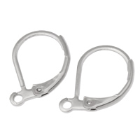 Stainless Steel Kart hátra Fülbevaló vezetékek, galvanizált, több színt a választás, 12x15x2mm, Lyuk:Kb 1mm, 100párok/Bag, Által értékesített Bag