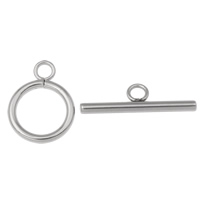 Cruach dhosmálta Toggle Clasp, dath bunaidh, 15x20x2mm, 26x7.5x3mm, Poll:Thart 2.5, 3mm, 100seiteanna/Mála, Díolta De réir Mála