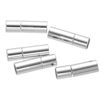 Blås Bajonett Lås, Mässing, Kolonn, platina pläterad, nickel, bly och kadmium gratis, 5x17mm, Hål:Ca 4mm, 100PC/Lot, Säljs av Lot