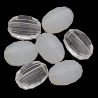 Transparent Akrylpärlor, Akryl, Oval, olika stilar för val & fasetterad, 6x8mm, Hål:Ca 1mm, 2Väskor/Lot, Ca 3330PC/Bag, Säljs av Lot