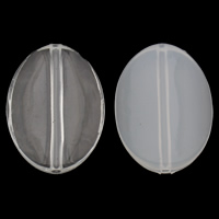 Transparent Akrylpärlor, Akryl, Flat Oval, olika stilar för val, 22x36x6mm, Hål:Ca 1mm, 2Väskor/Lot, Ca 205PC/Bag, Säljs av Lot