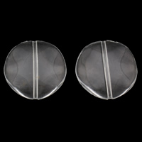 Transparent Acrylic Beads Flat Oval Approx 1mm Approx Sold By Lot