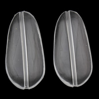 Coirníní Aicrileach Trédhearcach, Teardrop, 18x37x5mm, Poll:Thart 1mm, 2málaí/Lot, Thart 235ríomhairí pearsanta/Mála, Díolta De réir Lot