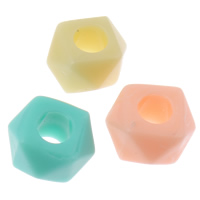 Opaque Acrylic Beads Drum candy style & solid color mixed colors Approx 5mm Approx Sold By Lot