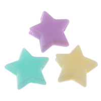 Opaque Acrylic Beads Star candy style & solid color mixed colors Approx 1mm Approx Sold By Lot