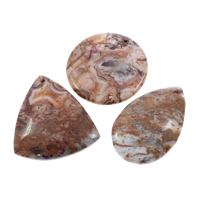 agate folle Pendentif, naturel, 32x49x7mm-44x48x7mm, Trou:Environ 2mm, 5PC/sac, Vendu par sac