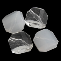 Transparent Akrylpärlor, Akryl, Rhombus, olika stilar för val & fasetterad, 21x21x10mm, Hål:Ca 2mm, 2Väskor/Lot, Ca 190PC/Bag, Säljs av Lot