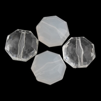 Transparent Acrylic Beads Octagon & faceted Approx 1mm Approx Sold By Lot