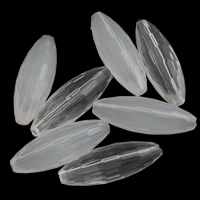 Transparent Acrylic Beads Oval & faceted Approx 1mm Approx Sold By Lot