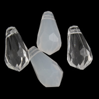 Transparent Akrylpärlor, Akryl, pendel, olika stilar för val & fasetterad, 9x13mm, Hål:Ca 1mm, 2Väskor/Lot, Ca 830PC/Bag, Säljs av Lot