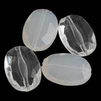 Transparentní Akrylové korálky, Akryl, Flat Oval, různé styly pro výběr & tváří, 17x25x8mm, Otvor:Cca 2mm, 2Tašky/Lot, Cca 420PC/Bag, Prodáno By Lot