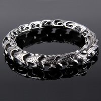 Men Bracelet Stainless Steel for man & blacken 11mm Sold Per Approx 8.6 Inch Strand