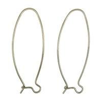 Stainless Steel Vese Fülbevaló Hooks, az eredeti szín, 15x38x0.80mm, 1000PC-k/Lot, Által értékesített Lot