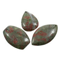 Pendentifs Unakites, unakite, naturel, 33x43x7mm-41x40x7mm, Trou:Environ 2mm, 5PC/sac, Vendu par sac