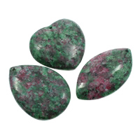 Ruby zoisite Riipus, 30x53x7mm-42x41x9mm, Reikä:N. 2mm, 5PC/laukku, Myymät laukku