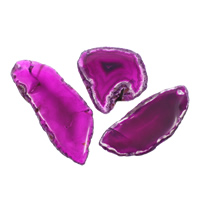 Pendentif en Agate pourpre, naturel, 26x60x5mm-44x72x5mm, Trou:Environ 2mm, 5PC/sac, Vendu par sac