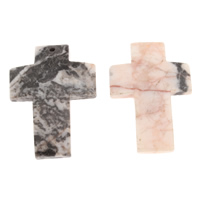 Rhodonite Siogairlín, Cross, nádúrtha, 35x55x6mm-40x60x8mm, Poll:Thart 1.5mm, 10ríomhairí pearsanta/Mála, Díolta De réir Mála