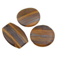 Picture Jasper Pendel, naturlig, 30x40x5mm-40x50x9mm, Hole:Ca. 1mm, 10pc'er/Bag, Solgt af Bag