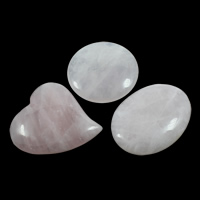 Rose Quartz Přívěsek, přírodní, 32x58x7mm-43x46x7mm, Otvor:Cca 2mm, 5PC/Bag, Prodáno By Bag